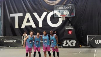 Titouan Vannay, Pedro Pessoa, Yino Martinez &amp; Tshi Kashama : MONTREUX 3X3 BASKETBALL TEAM